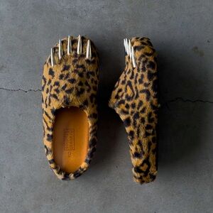 🐆 Bravest Studios Leopard Print Bear Claw Mules 🐆